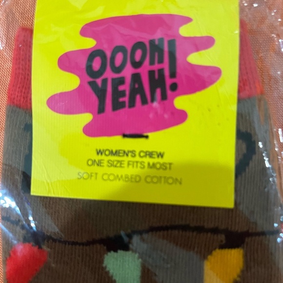 Women's Crew Socks - Brown with Multicolor Lights Stranger Things - Picture 6 of 6